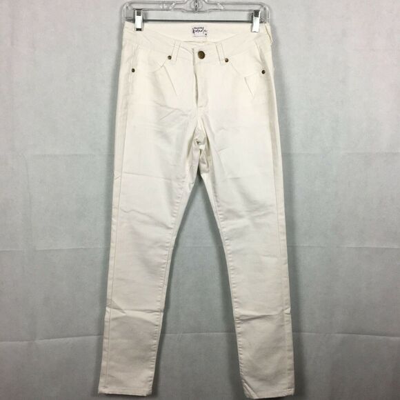 Measure & Made Jeans Womens Sz 27 White Cotton Stretch Denim Skinny Pants - Picture 1 of 7